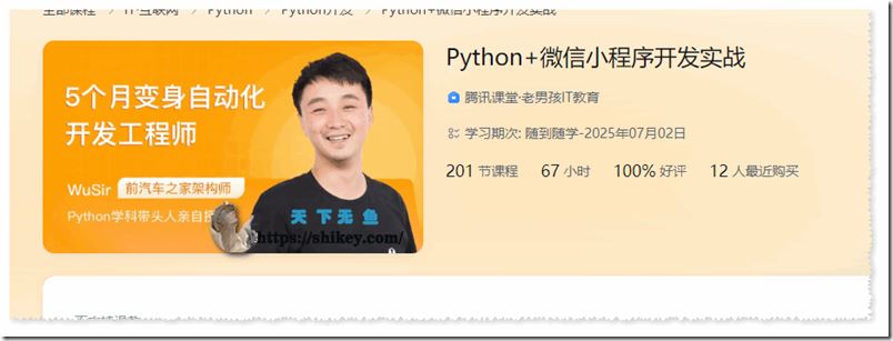 老男孩 Python+微信小程序开发实战（完结）