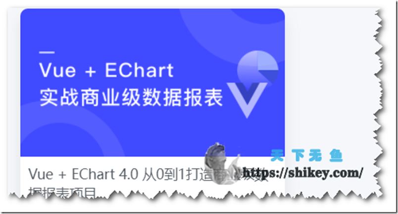 Vue + EChart4.0 从0到1打造商业级数据报表项目（官方正版课程1元购）