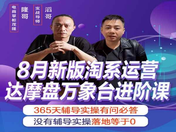 杨茂隆-8月新版淘系运营达摩盘万象台进阶课-打包下载