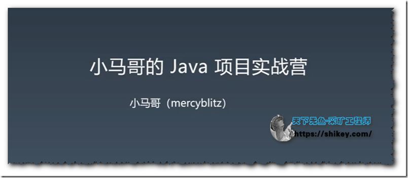 极客时间小马哥的 Java 项目实战训练营