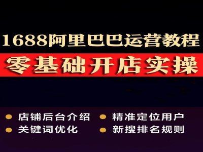 阿里巴巴小白0基础到运营-全套课程-爱上电商的女人1688教程打包下载