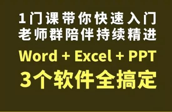 秋叶office：Word+Excel+PPT三合一全套课程
