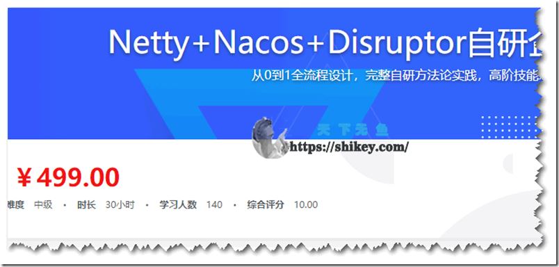 Netty+Nacos+Disruptor自研企业级API网关（10章）