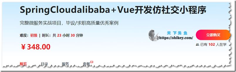SpringCloud alibaba+Vue，开发仿社交小程序（完结）