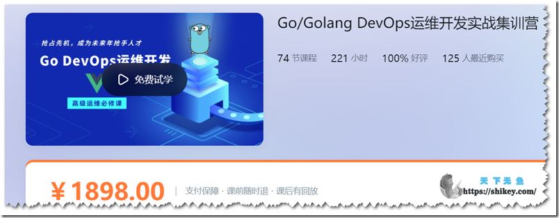 腾讯课堂 阿良（李振良）Go/Golang DevOps运维开发实战集训营