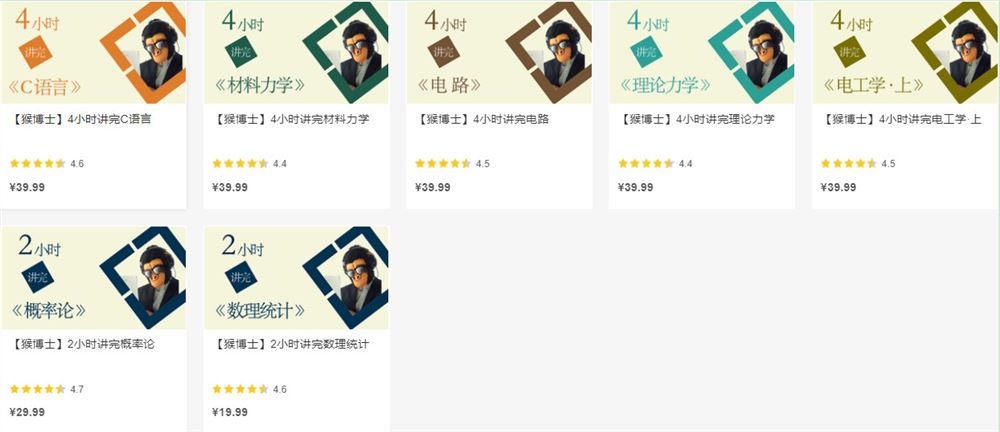 猴博士大学高分全系列课程