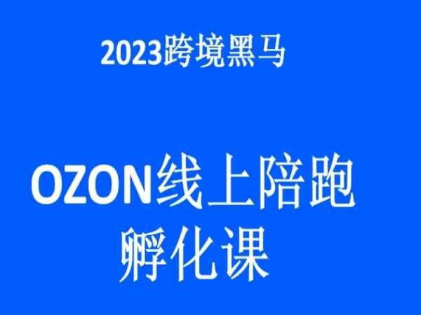 千鸟跨境-OZON线上陪跑训练营-2023跨境黑马